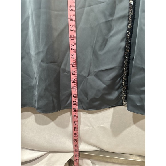 NWT $895 Sachin & Babi [ 2 ] Dorthea Satin Crepe A-line Gown in‎ Gunmetal #J1951 - Picture 7 of 13